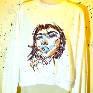 Custom Hand Painted Sweater